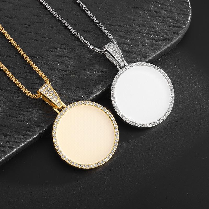 Hot Sale Round Photo Frame Moissanite Hip Hop Pendant for Men and Women