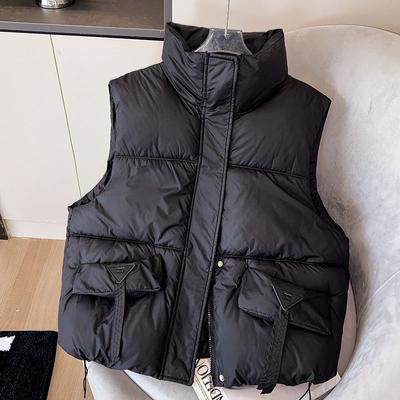 Down Cotton Outer Wear Short New Autumn and Winter Fashion Loose Versatile Vest Jacket