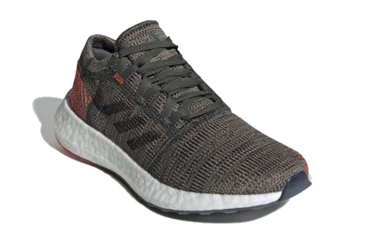 Adidas Pureboost Go J Sports Slip Resistant Low top Kids' Running Shoes Gray Orange White Teenagers F34007