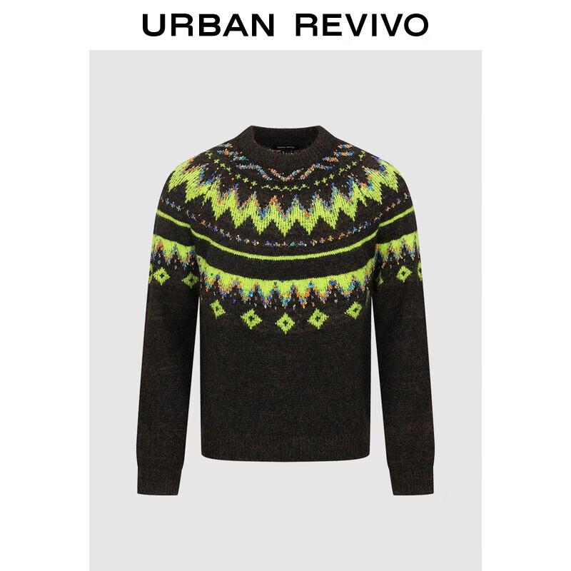 

Men s Retro Fair Isle Knit Pullover Sweater L