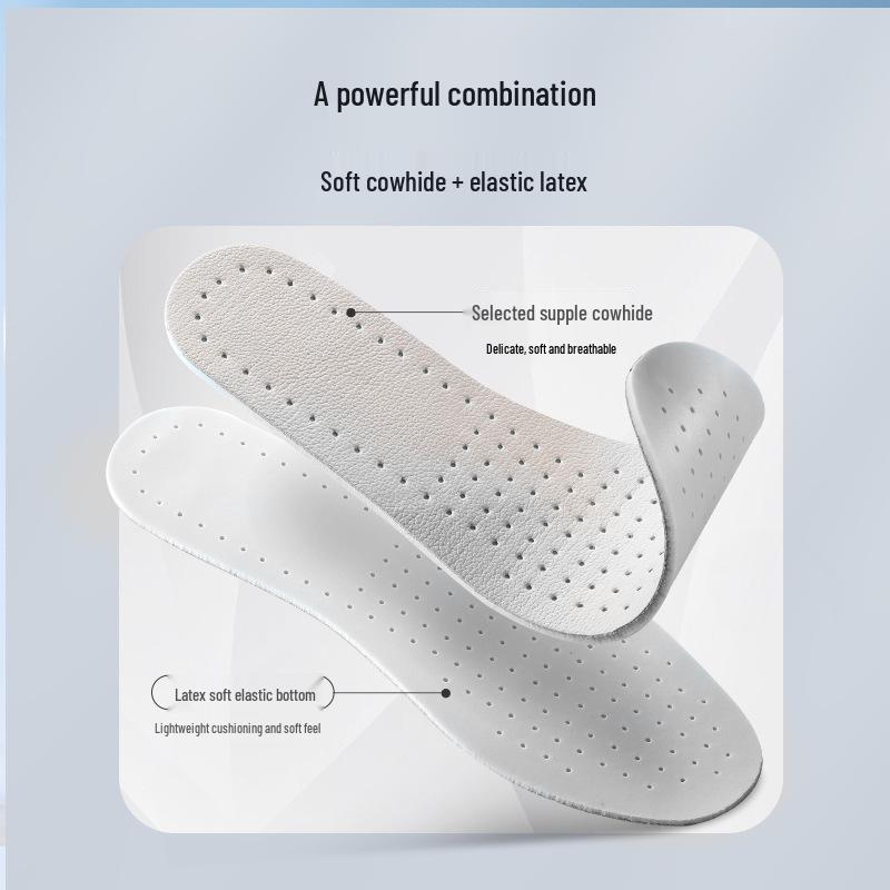 Footprint Prémiové kožené stélky z latexu: Tlumení nárazů, Deodorant, Super měkké, Proti únavě, Odvádějící pot pro sport.