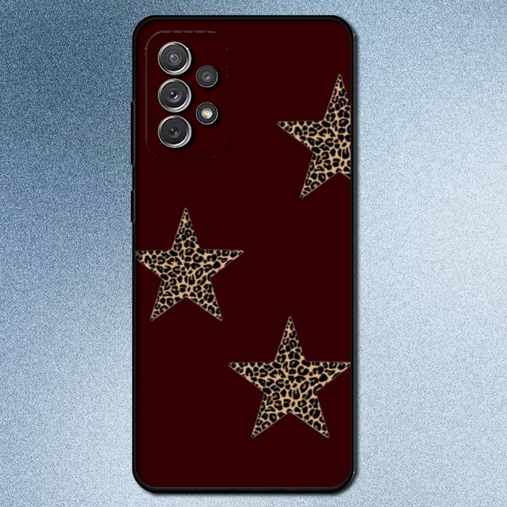 

Чехол для телефона с принтом леопарда и вишенкой-звездочкой для Samsung S25, S24, S21, S22, S23, S30, Ultra, S20, Plus, Fe, Lite, Note, 10, 9, 5G Черный Samsung S24