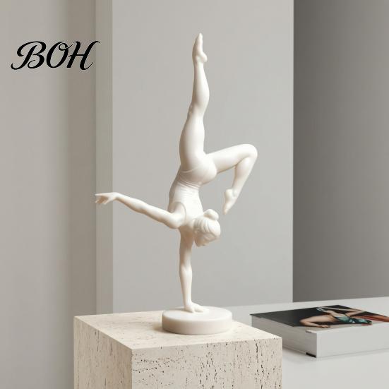 Elegant Dance Lover Gifts 3D Printed Rhythmic Gymnastics Figurine, Modern Minimalist Art Sculpture, Home Office Desk Ornaments Handstand Ballet