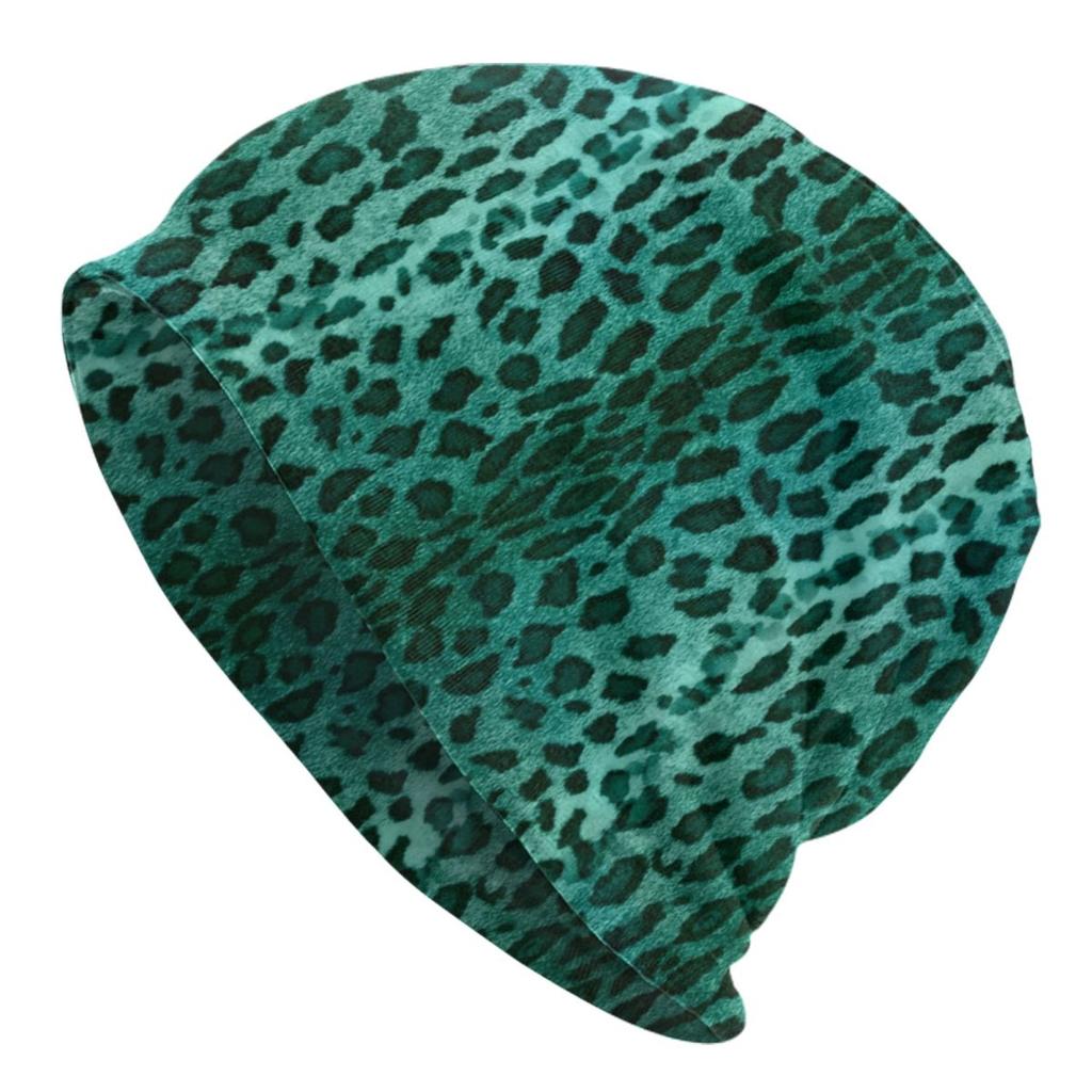 Leopard Fur Ethnic Tribal Geometric OrnaUnisexts Skullies Beanies Caps Winter Knit Hat Adult Animal Leather Texture Bonnet Hats