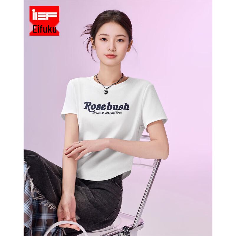 IEF Letter Print Slim-Fit T-Shirt M