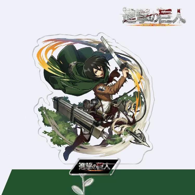 Attack on Titan Eren & Sasha Acrylic Standee, 16cm Large Anime Figure, Double-Sided Film Desktop Decoration, Shingeki no Kyojin Collectible Gift