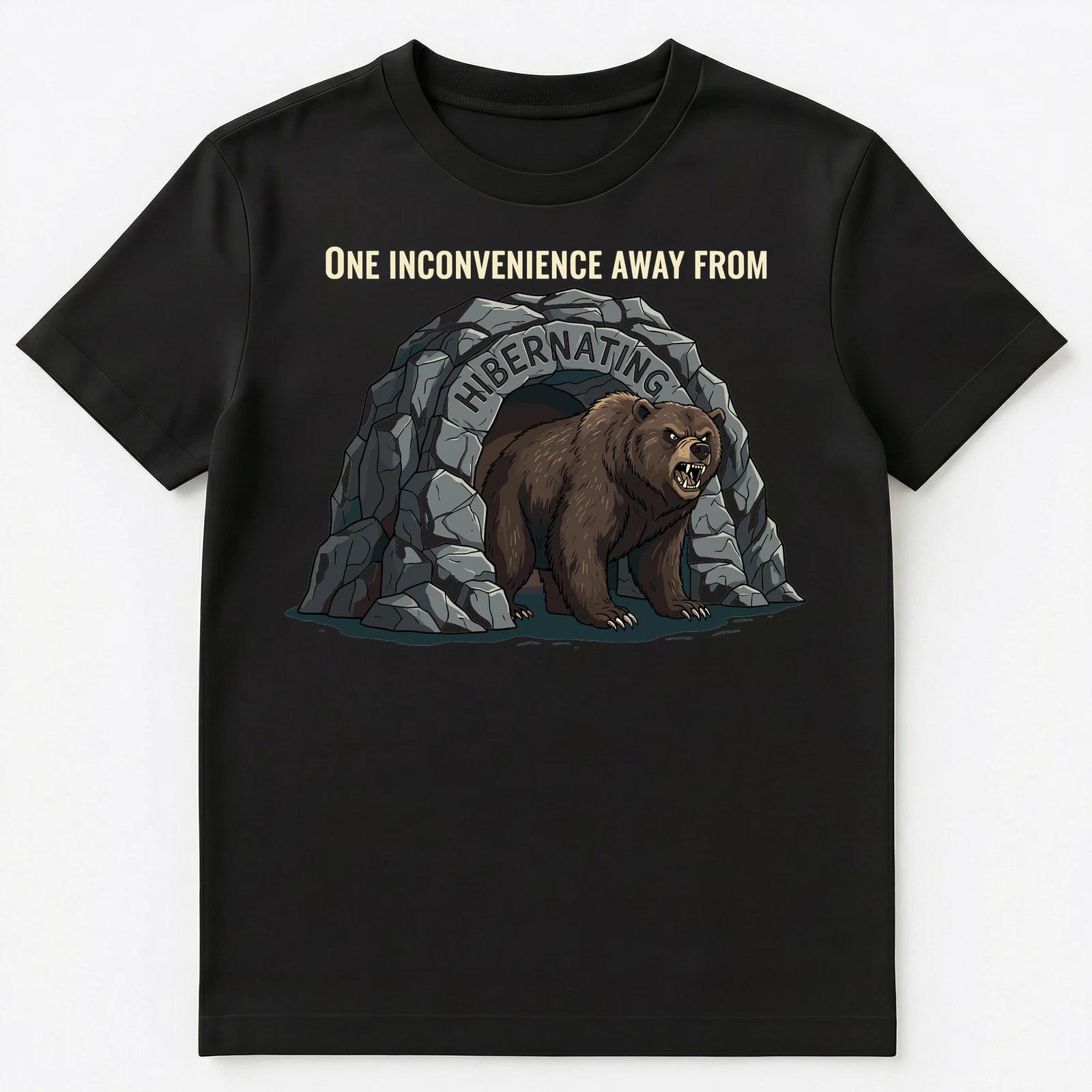 Burnout Enthusiast Angry Bear Hibernate Life Wildlife Unisex T-Shirt M