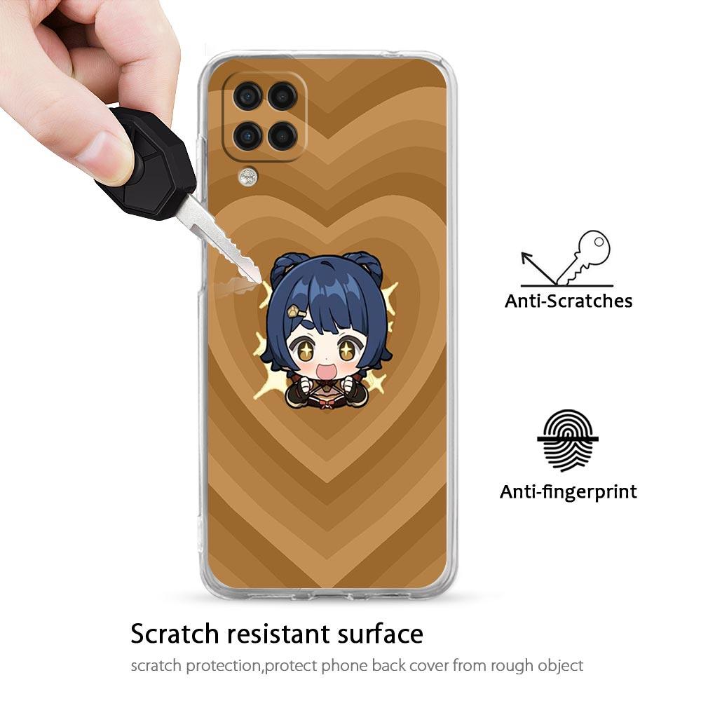 Love Genshin Impact estetické pouzdro na telefon Samsung A51 A71 A21S A12 A11 A31 A41 A03S A22 A13 A33 A73 A53 A52 A32 5G A23 kryt