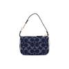 New COACH Nolita Jacquard Fabric With Leather Pochette, Shoulder Bag, Clutch, Wrist Bag, Handbag Mini Women's Denim Blue C3334-IMDEI