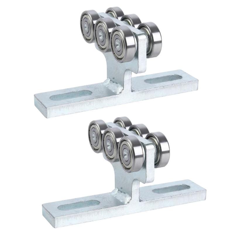 Solid Steel T Shaped Pulley Track Wheel Trolley Assembly Smooth Operation for 1-5/8" Width Channel 540lbs Load Capacity