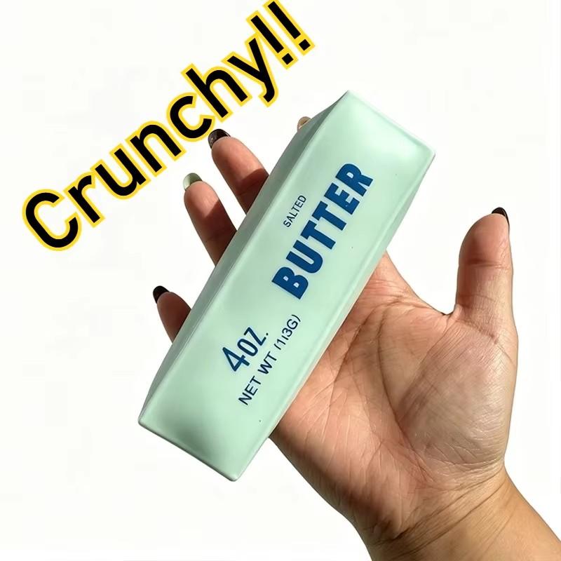 Crunchy Butter Stick Squishy Toy Stress Ball Fidget Squeeze Toys Round Blocks Filled ASMR Anti Stress Adult Toy Gift