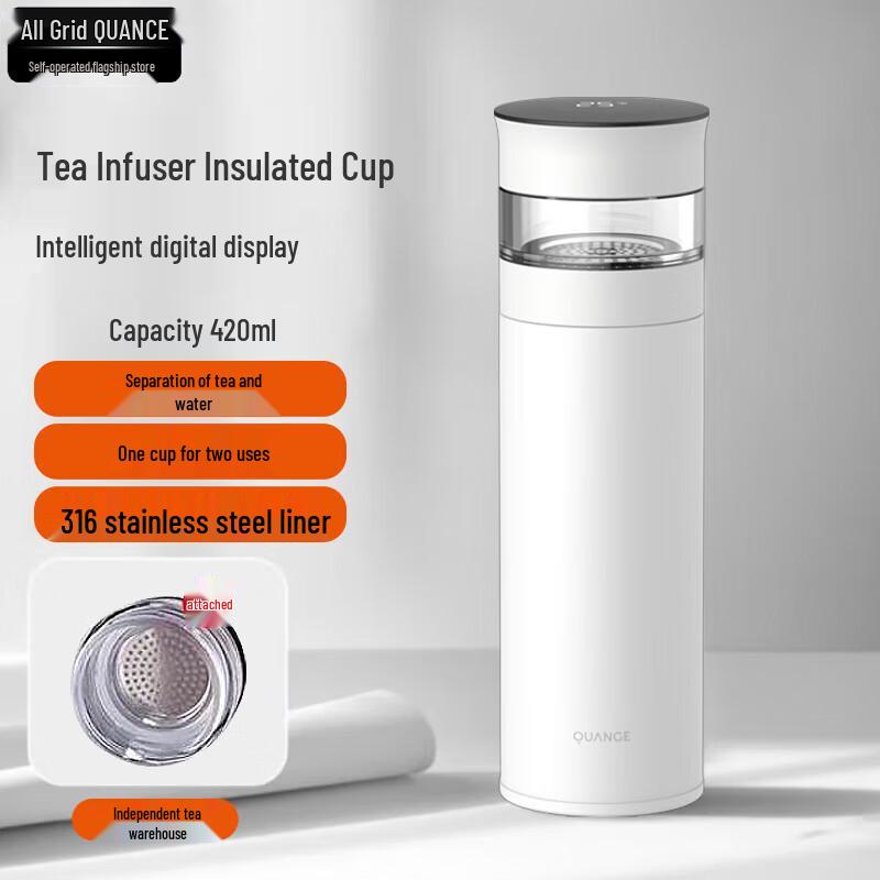 

QUANGE Insulated Tea Infuser Bottles with Smart Display