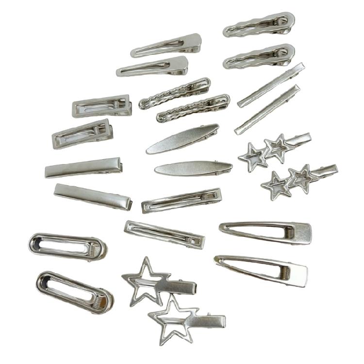 24Pieces Star Hair Clip Japanese 2000s Hairpin Side Barrette Anime Duckbill Clip Female Hair Shaping Decoration for Daily