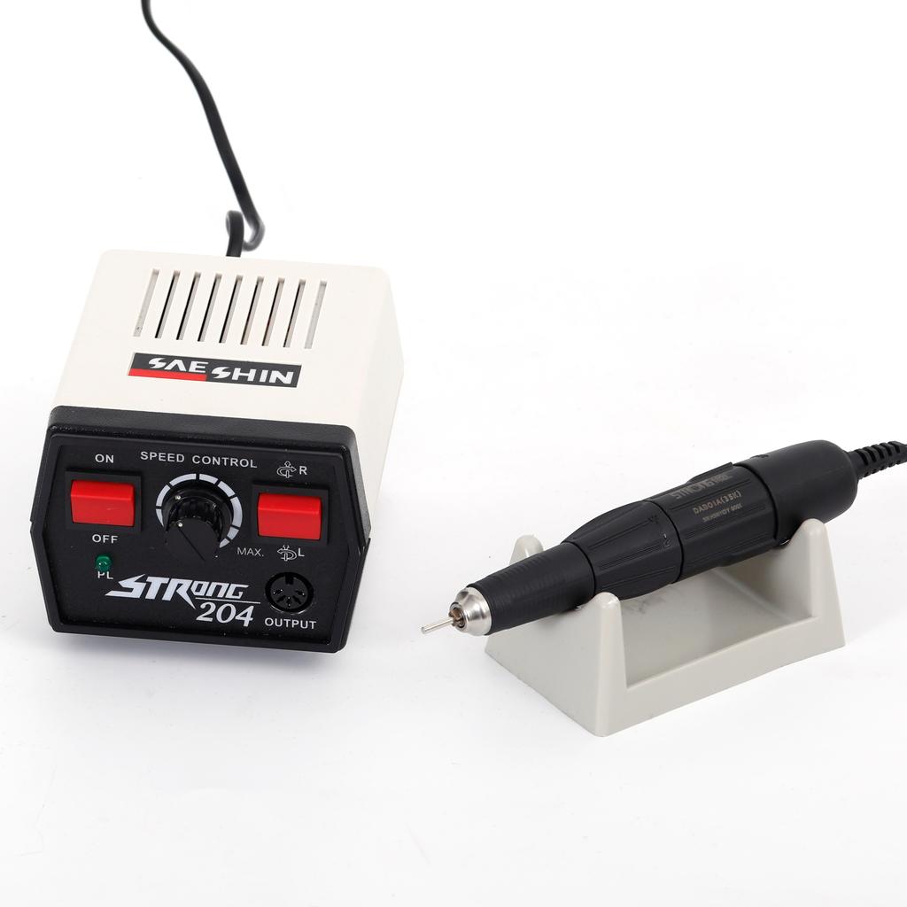 220V Strong 204 102L Handpiece Nail Drill Brush Micromotor For 35000 Rpm Nail Salon Polisher