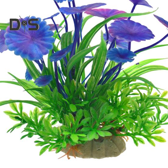 Artificial Aquatic Plants Fade-resistant Simulation Plastic Hydroponic Grass Vibrant Aquarium Landscape Decor for Fish Reptile Tanks
