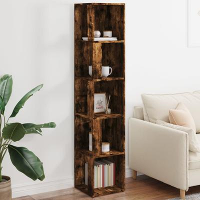Vidaxl Corner Cabinet, Smoked Oak, 33X33X164.5 Cm