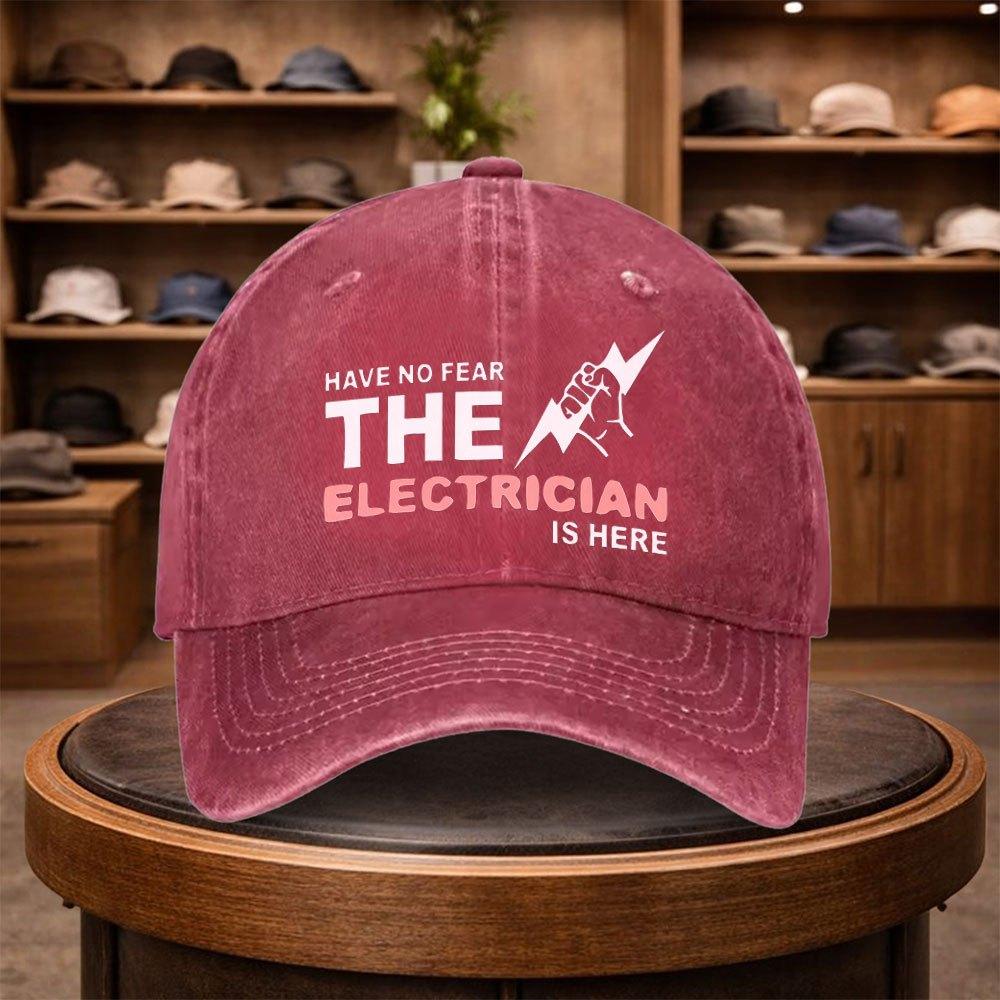 pc Dont Be Afraid of the Electrician Printed Baseball Cap Casual Snapback Hat Fashionable Cap Adjustable Outdoor Leisure Ha