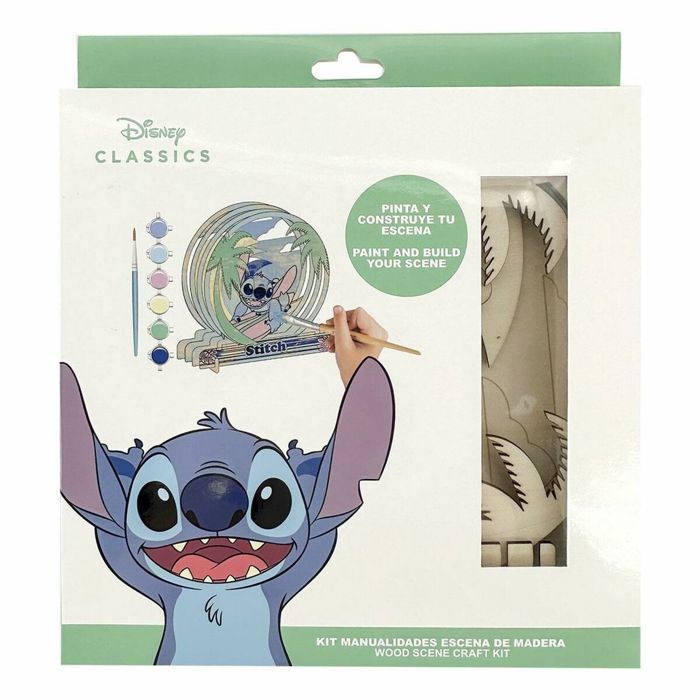 

Ensemble pour activités manuelles Stitch Bois JEU DE COLORIAGE - DESSIN - POCHOIR чистий