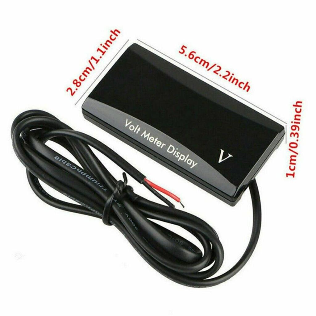 Multifunktions-Voltimetro Digital Zeit Uhr Thermometer Voltmeter DC 12V 3 In 1 LED Display Motorrad Roller Auto Boot IP67