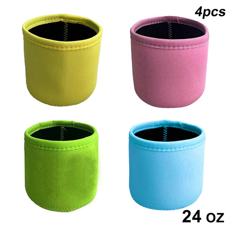 

4 шт. Рукава для стаканов для мороженого для пинт Ninja NC501, многоразовые неопреновые рукава, предотвращающие образование конденсата, нескользящие, термоизолированные, 16/24 унции