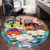 Custom Name Rugrats Printed Round Rug Carpet Chair Rug Area Rug Entryway Doormats,for Office Chair Living Room Bedroom Kitchen Room.