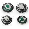 REOY4 55/65mm 4pcs Car Wheel Tire Center Hub Cap Cover Accessories For Skoda VRS Fabia Octavia Scala Kodiaq Karoq VII Afriq Kamiq Yeti