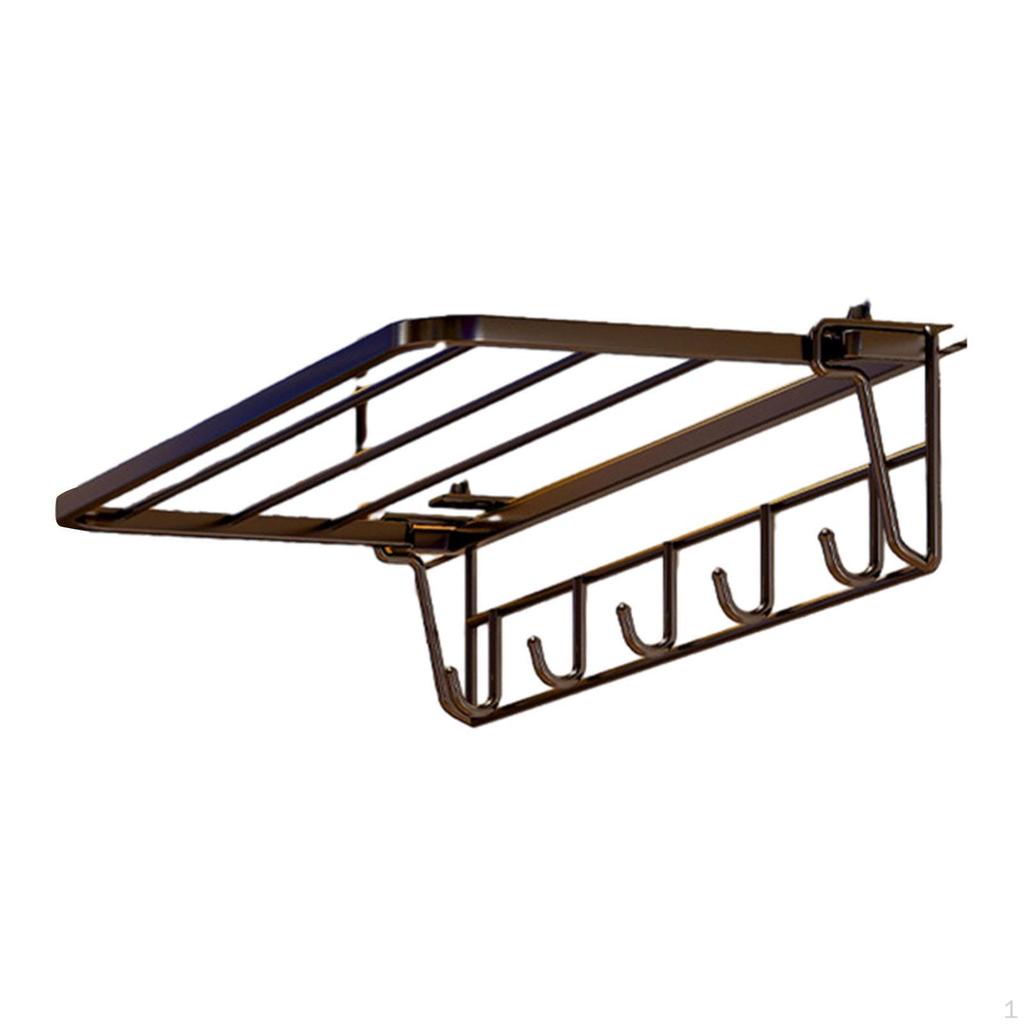 Iron Clothes Drying Rack with Adjustable Hooks for Home Use