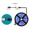 USB 5V RGB LED Strip Light with 24-Key Remote, Stepless Dimming for TV and Indoor Use