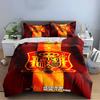 Red-Gold Crowned Crest Bedding Bedding Duvet Cover Set Duvet Cover Pillowcases Home Decor (1 * Duvet Cover 2 * Pillowcases, Without Duvet Insert)