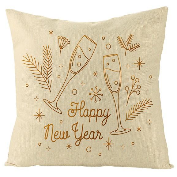 

New Christmas Snowman Christmas Tree Linen Pillow Cover Holiday Home Sofa Cushion Cushion Cover 45*45cm