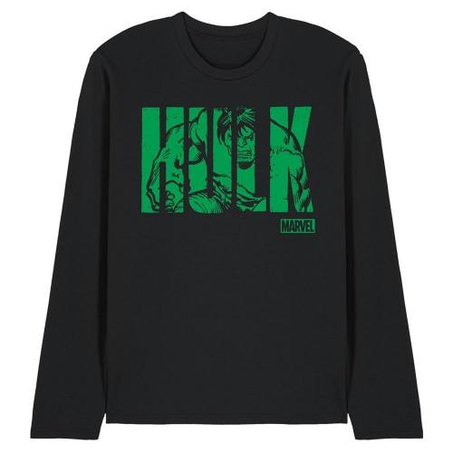 Hulk Unisex Adult Text Long-Sleeved T-Shirt