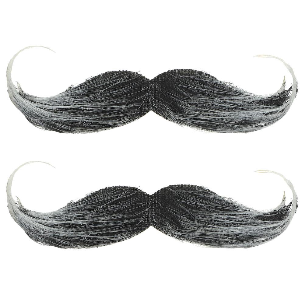 2pc Fake Mustache Halloween Simulation False Beard Party Masquerade Costume Performance Props Artificial Realistic Beard