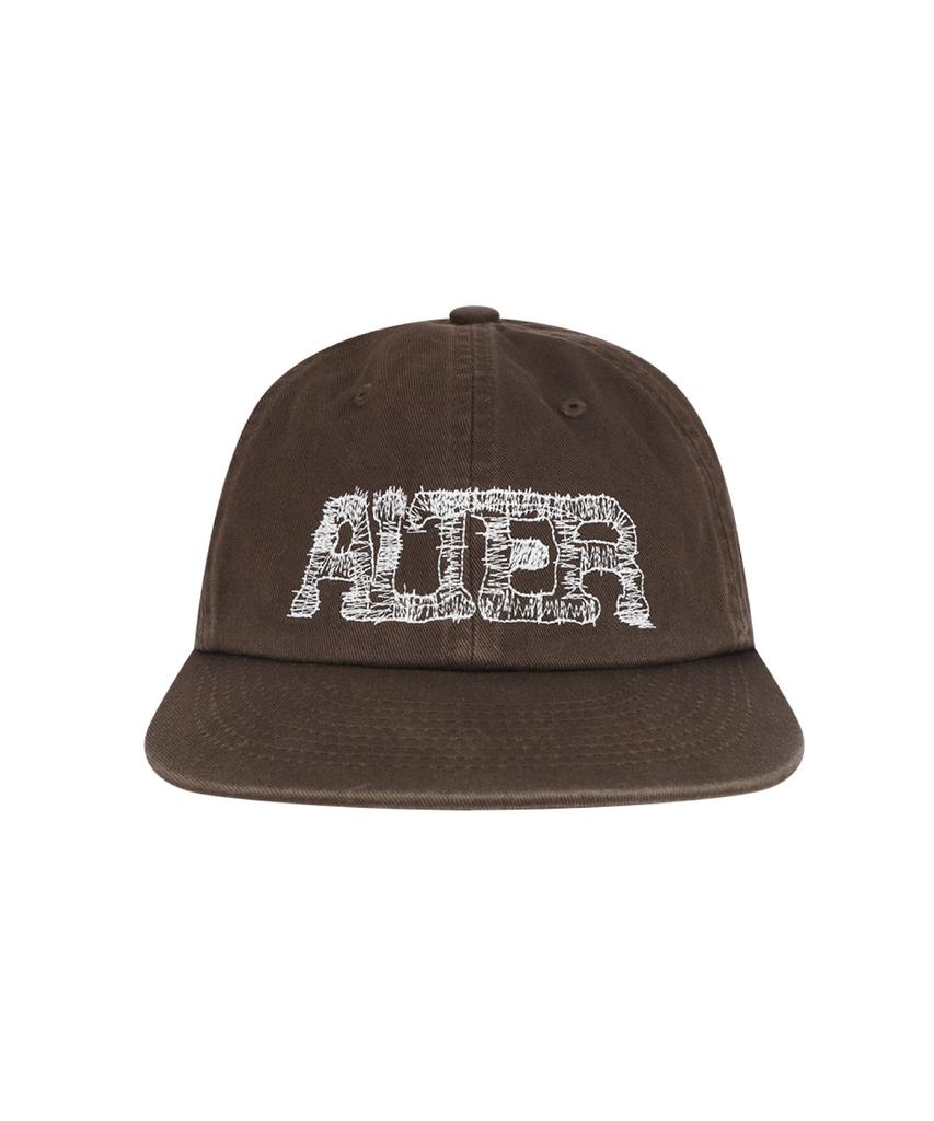 ALTER STUDIO Washed Zigzag Logo Cap_Brown