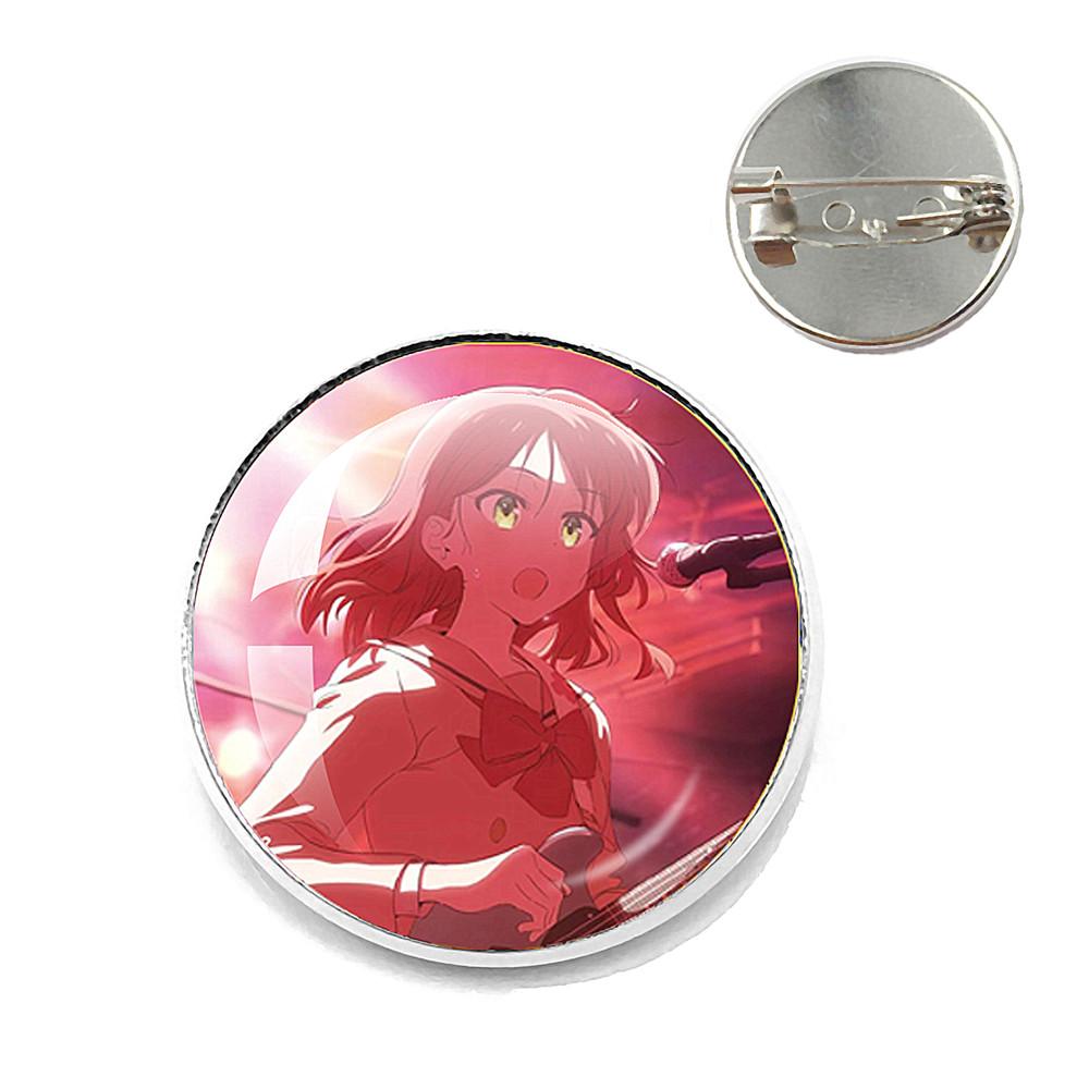 Bocchi The Rock Anime Brooch Gotoh Hitori Ijichi Nijika Kita Ikuyo Yamada Ryo Cartoon Cosplay Glass Brooch Pin For Badge Gifts