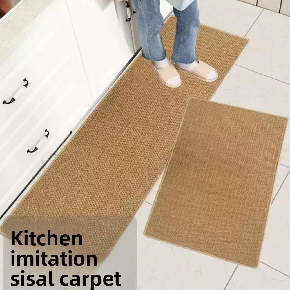 Super Absorpční Koupelnová Předložka s Lněnou Vazbou Měkký Koberec Kuchyňská Dekorace Kuchyňská Podlahová Rohož Domov