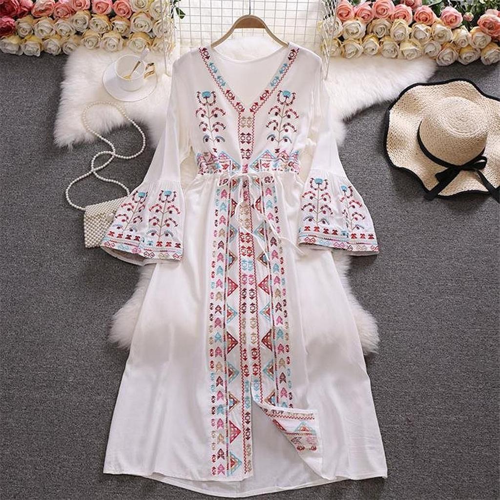 Women Dress Bohemian Beach Vacation for Beachwear Holidays Commuting Daily