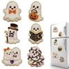 Halloween DIY Pearl Diamond Acrylic Fridge Magnets 6Pcs Painting Kit Ghost Pumpkin Witch Decor