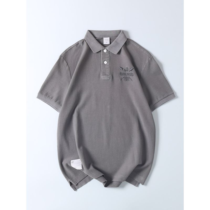 Trade Export Surplus Business Casual Polo Shirt for Men, Summer Turn-Down Collar Short-Sleeve T-Shirt, Versatile, Breathable, Loose Fit Half-Sleeve