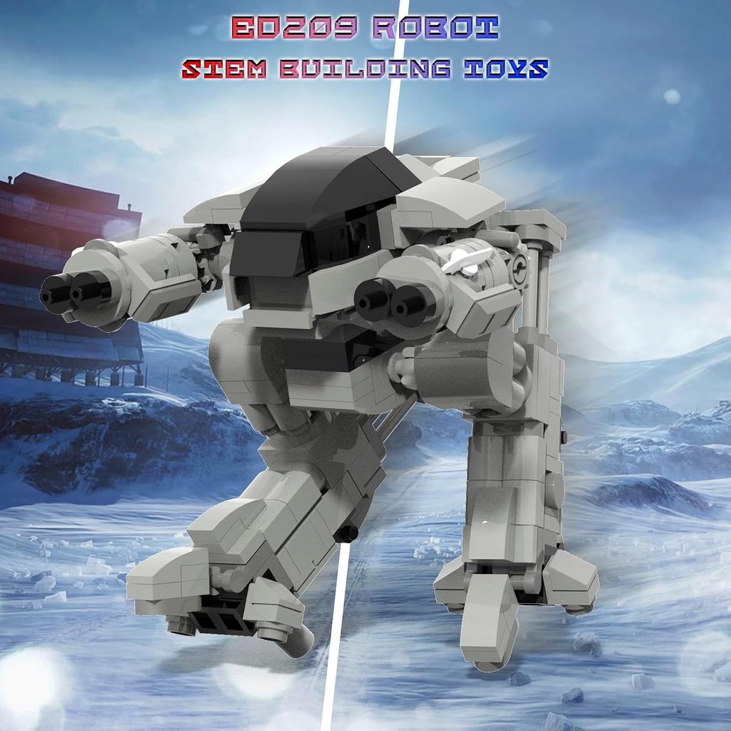 ED209 Robot Mecha Building Blocks  Warrior Robot ED-209 Enforcement Robot Combat Mech Armor Building Toy Set  269 Pieces