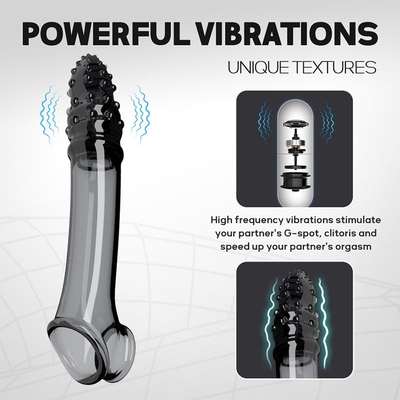High Elastic Penis Sleeve Extender Reusable Condoms Sex Toys Male Dildo Enlargement Delay Penis Cover Vibrator for Men Cock Ring