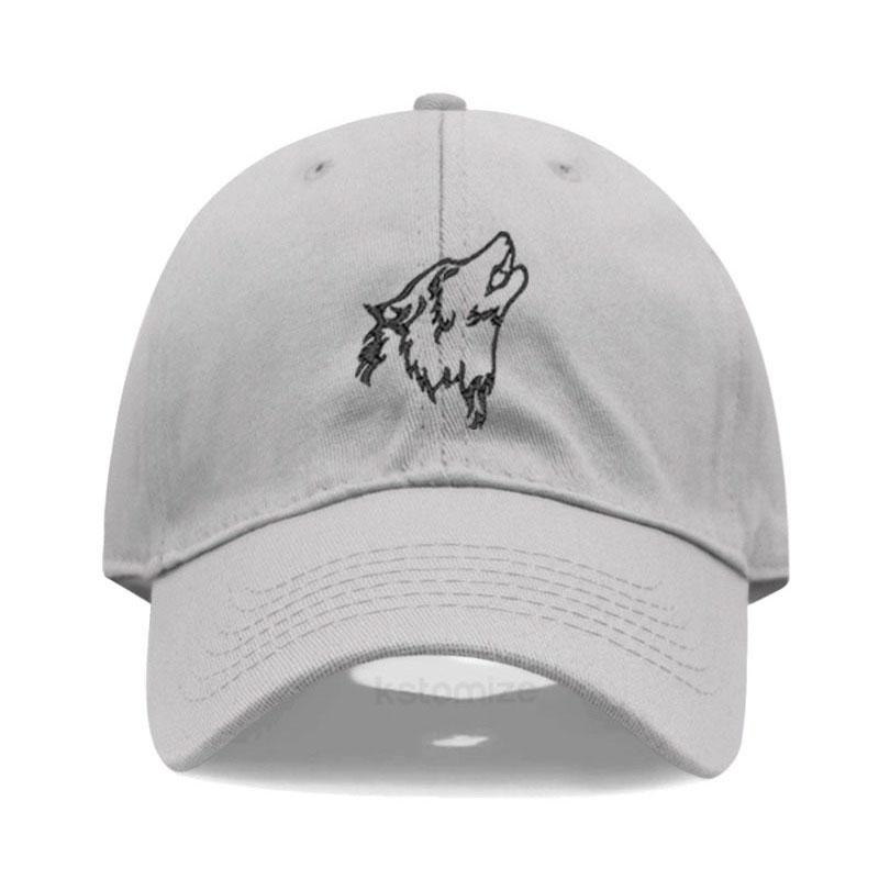 Women's Baseball Cap Men's Washed Cotton Wolf Howl Embroidery Embroidery Dad Hat Sport Golf Caps For Man Sun Hats Dropshipping