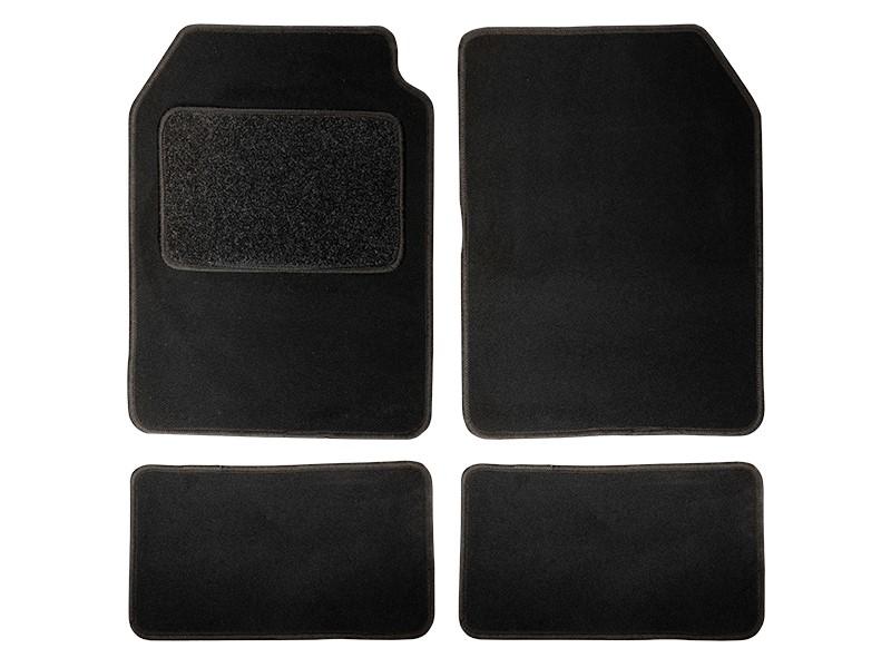 Tapis textiles universels, noirs, 4 pcs. 1