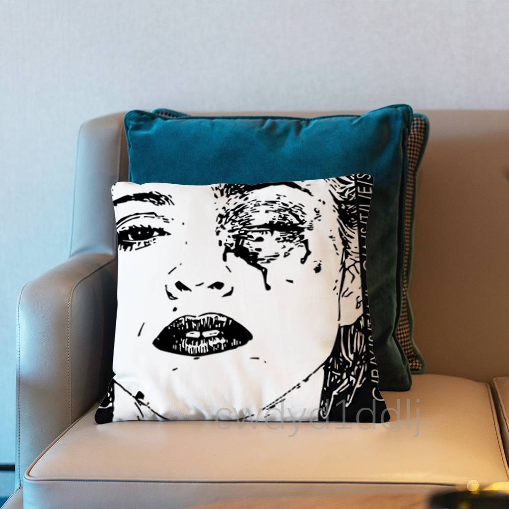 CCrystal Castles Band Amnesty Cushion Cover Pillow Cover Decor Pillowcase Printed Cushion Case For Couch