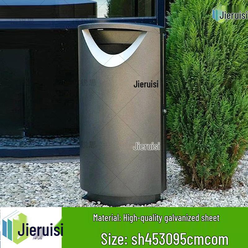 Stainless Steel Outdoor Trash Bin for Hotels, Parks, and Malls