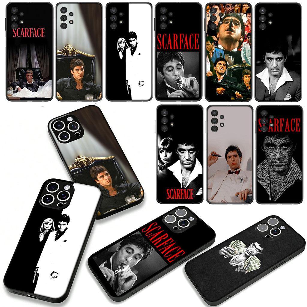 For Samsung Galaxy S25 S24 S22 S23 FE Ultra Plus A56 A05 A06 A15 A16 A55 S7 Edge Case S-Scarfaces Al Pacinos Tonys Montanas