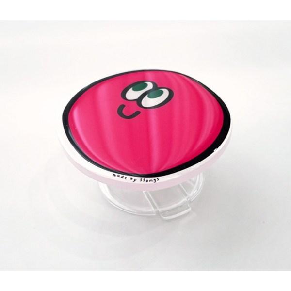 Songs Design Acrylic Change Detachable Smart Talk, 1 Piece, Eye-catching Round Hot Pink