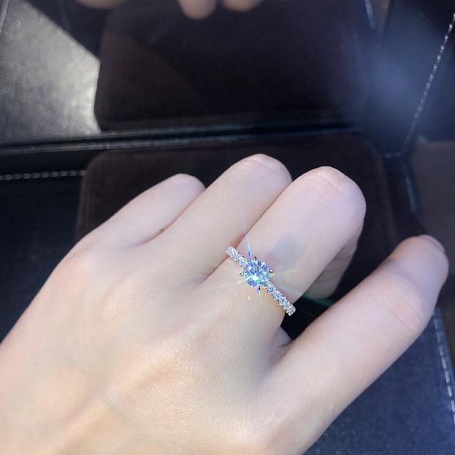 Trendy Fashionable Jewelry Finger Ring Graceful Crystal Stone Rhinestones Finger Ring Women Accessories Bride Wedding Occasion Party Event Bridal