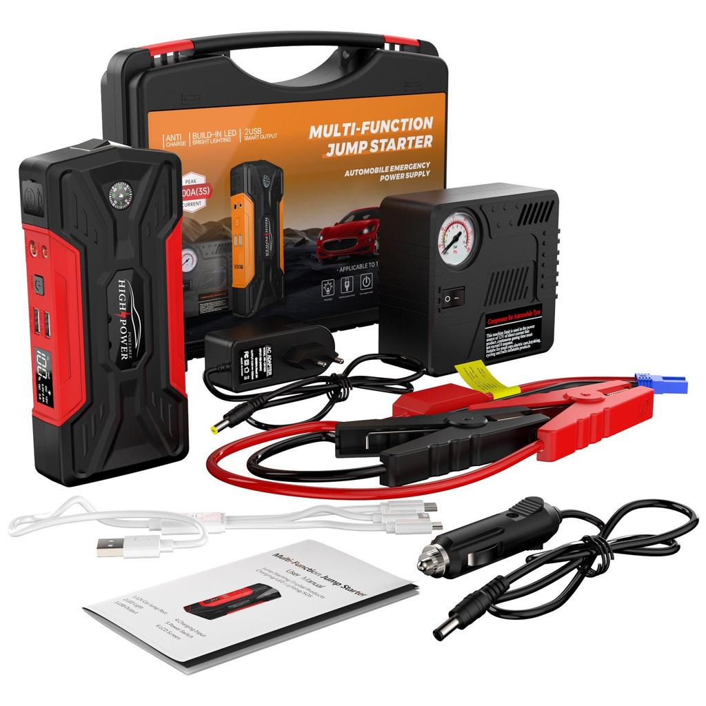 High-Capacity Vehicle Jump Starter - Essential Outdoor Emergency Powerbank