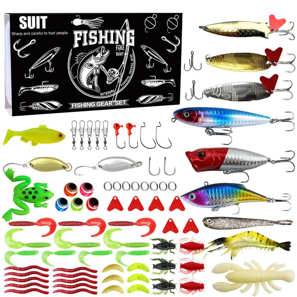 Creative Christmas Fishing Lure Set: Freshwater Trout, Bass & Salmon Hard Baits with Hooks