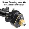 Aluminum Planet Axles Lsokinetic 3-Section CVD Brass Steering Knuckles Max.52° for 1/24 Axial SCX24 C10 JLU Gladiator Bronco